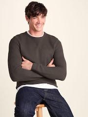 Brun - Tog 24 Ethan Rund hals Knit Jumper - Bild 4 av 6