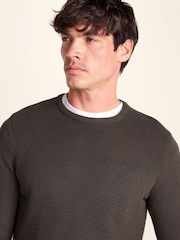 Brun - Tog 24 Ethan Rund hals Knit Jumper - Bild 5 av 6