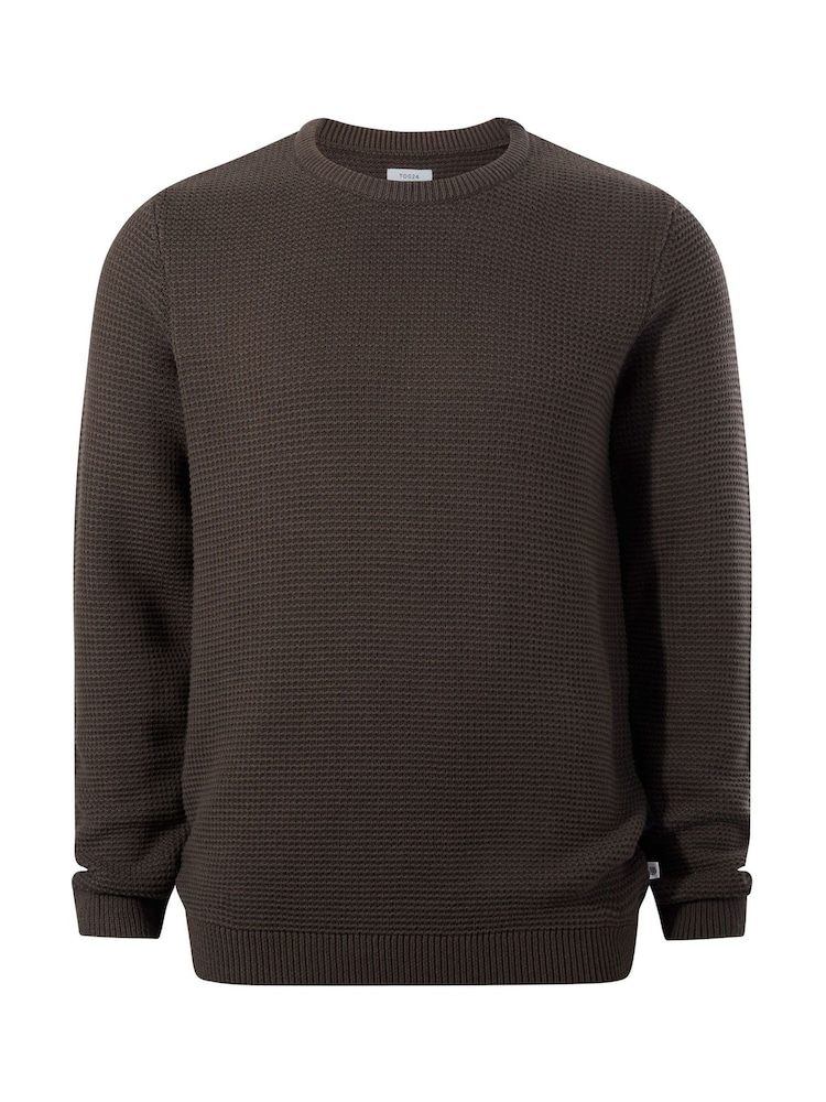 Brun - Tog 24 Ethan Rund hals Knit Jumper - Bild 6 av 6