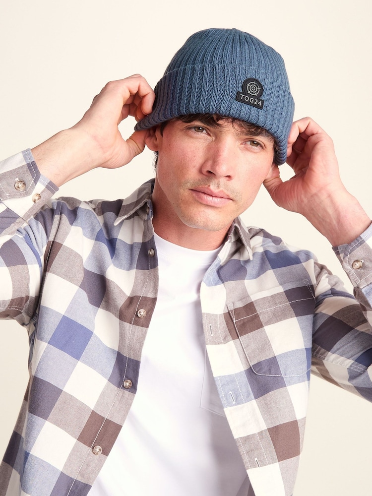 Tog 24 Blue Burke Knitted Hat - Image 1 of 5 Tog 24 Blue Burke Knitted Hat - Image 1 of 5