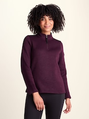 Ljubičasto - Tog 24 Pearson Knitlook Zipneck Deep Fleece - Slika 1 od 7