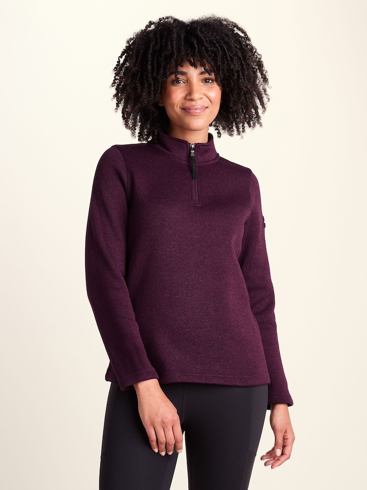 Ljubičasto - Tog 24 Pearson Knitlook Zipneck Deep Fleece - Slika 1 od 7 Ljubičasto - Tog 24 Pearson Knitlook Zipneck Deep Fleece - Slika 1 od 7