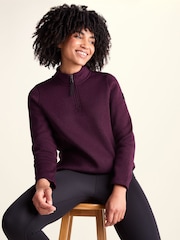 Ljubičasto - Tog 24 Pearson Knitlook Zipneck Deep Fleece - Slika 4 od 7