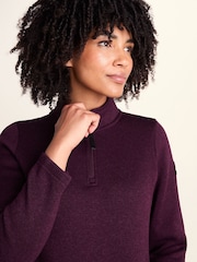 Ljubičasto - Tog 24 Pearson Knitlook Zipneck Deep Fleece - Slika 5 od 7