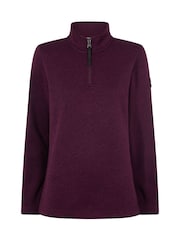 Ljubičasto - Tog 24 Pearson Knitlook Zipneck Deep Fleece - Slika 7 od 7