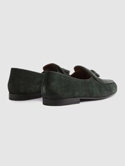 Reiss Forest Green Harry Suede Slip-On Belgian Loafers - Image 4 of 5