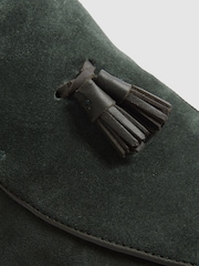 Reiss Forest Green Harry Suede Slip-On Belgian Loafers - Image 5 of 5