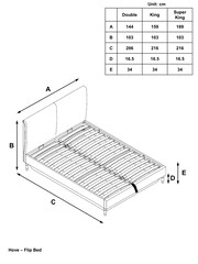 Chunky Chenille Natural Oyster Hove Upholstered Bed Frame - Image 4 of 7