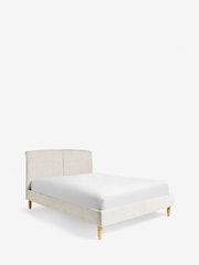 Chunky Chenille Natural Oyster Hove Upholstered Bed Frame - Image 6 of 7