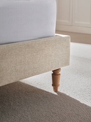 Chunky Chenille Natural Oyster Hove Upholstered Bed Frame - Image 7 of 7
