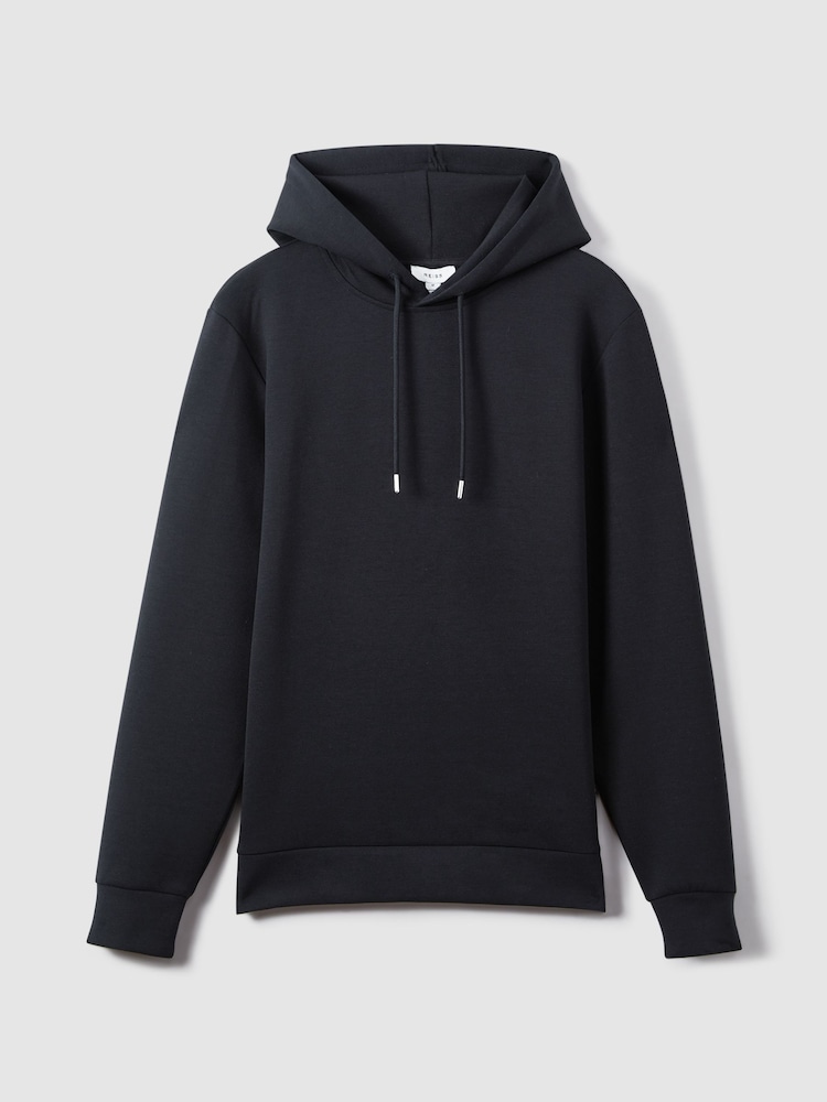 Azul marino - Reiss Fabien Interlock Jersey Hoodie - Imagen 2 de 7 Azul marino - Reiss Fabien Interlock Jersey Hoodie - Imagen 2 de 7