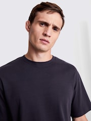 Schwarz - MOSS Heavy Weight 100% Baumwoll-T-Shirt mit Rundhalsausschnitt - Bild 4 von 5