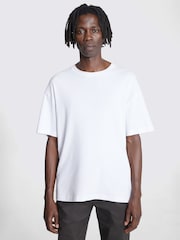 Weiß - MOSS Heavy Weight 100% Baumwoll-T-Shirt mit Rundhalsausschnitt - Bild 1 von 5