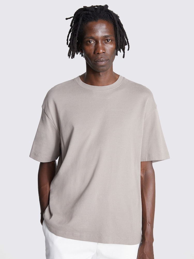 Natur - MOSS Heavy Weight 100% Baumwoll-T-Shirt mit Rundhalsausschnitt - Bild 1 von 1