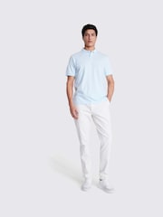 MOSS Sky Blue Pique Polo Shirt - Image 2 of 5