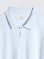 MOSS Sky Blue Pique Polo Shirt - Image 5 of 5