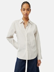 Jigsaw Cotton Poplin Stripe Shirt - Image 6 of 6