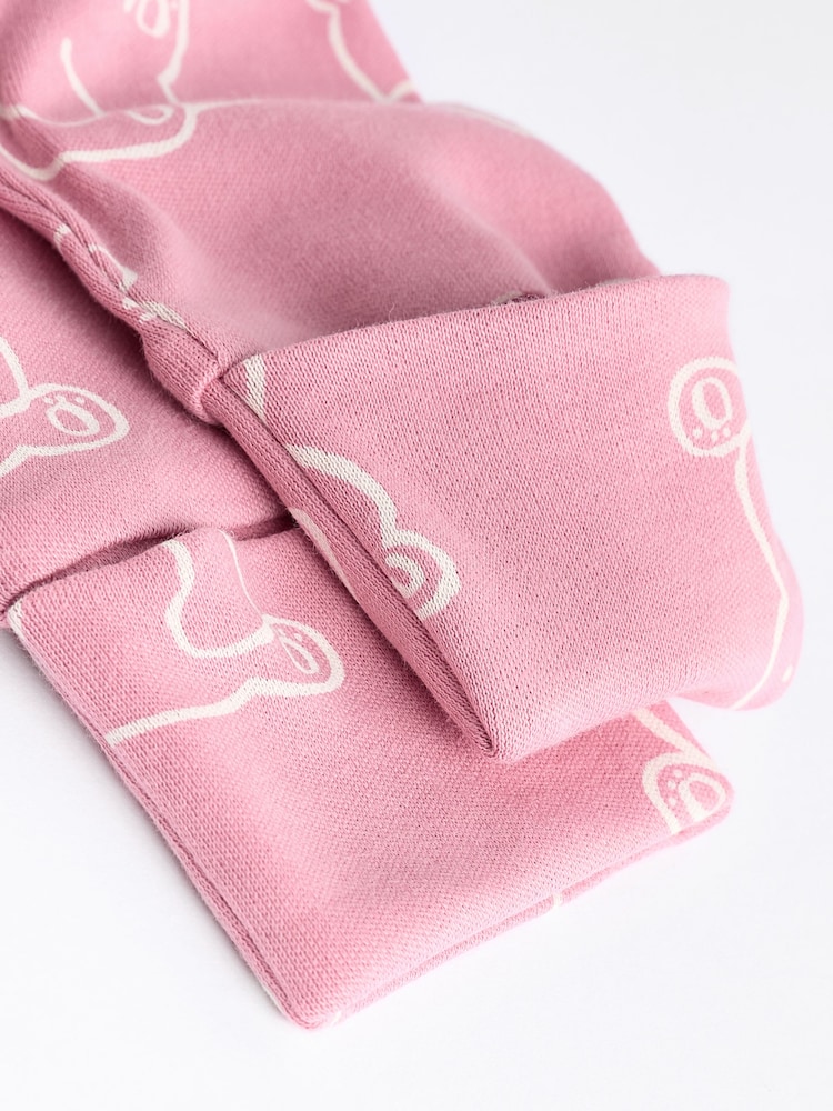 Pink Baby 100% Cotton Printed 3 Pack Sleepsuits (0-2yrs) - Image 12 of 12