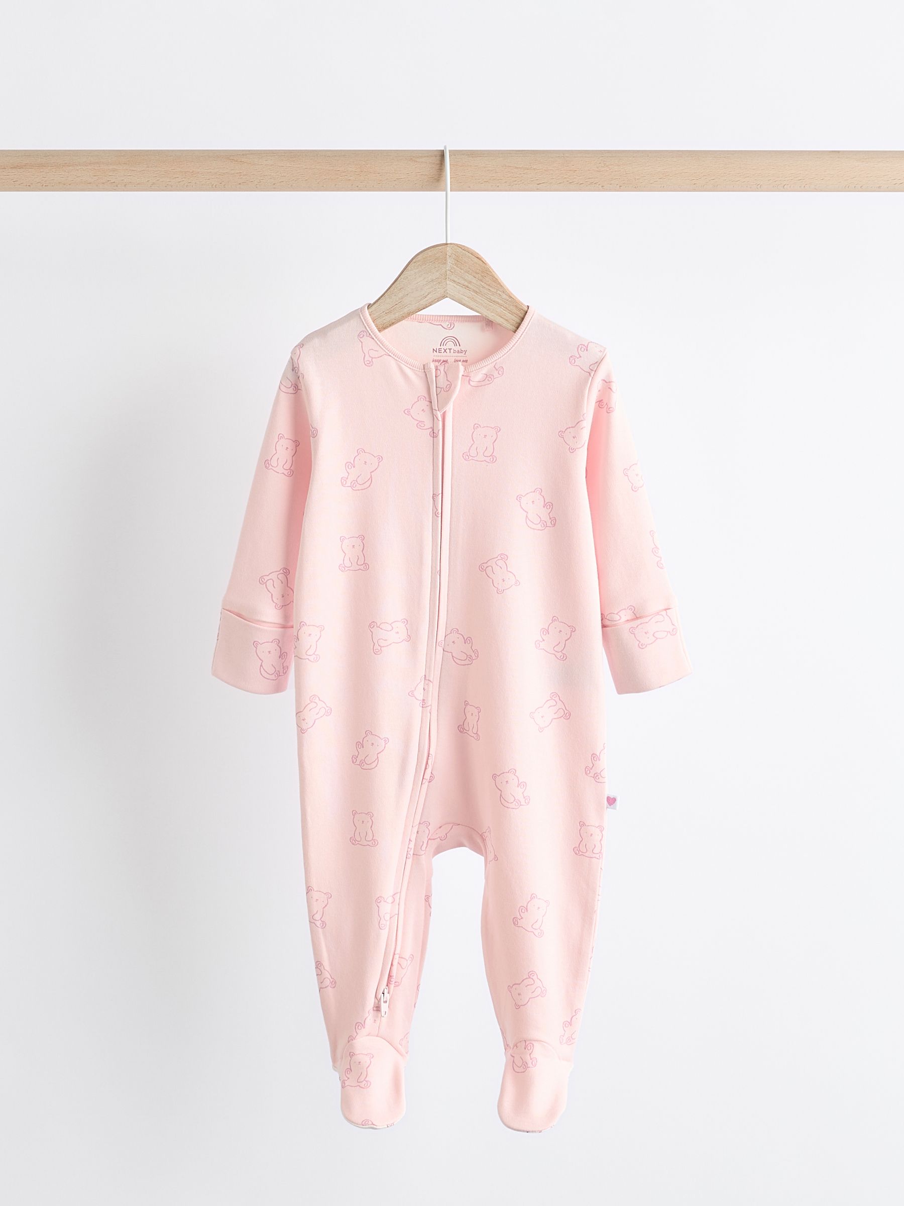 Baby Cotton Sleepsuit- Pink