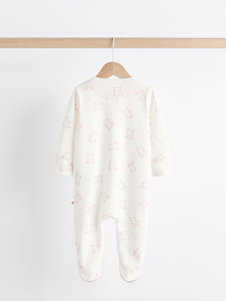 Rose - Lot de 3 dors-bien imprimés en coton 100% coton bébé (0-2ans) - Image 6 of 12