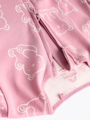 Pink Baby 100% Cotton Printed 3 Pack Sleepsuits (0-2yrs) - Image 9 of 12