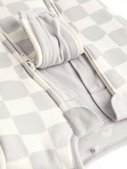 White/Grey 2.5 Tog Wadded Zip Sleepsuit - Image 4 of 7