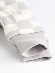 White/Grey 2.5 Tog Wadded Zip Sleepsuit - Image 6 of 7