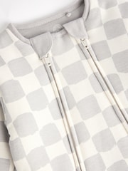 White/Grey 2.5 Tog Wadded Zip Sleepsuit - Image 7 of 7