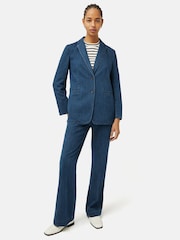 Jigsaw Blue 100% Cotton Denim Tailored Jacket - Image 4 of 7