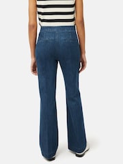 Jigsaw Blue Denim Tailored 100% Cotton Trousers - Image 2 of 7