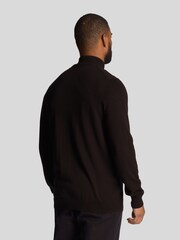 Lyle & Scott Black 100% Cotton Full Zip Jumper - Image 2 of 4