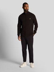 Lyle & Scott Black 100% Cotton Full Zip Jumper - Image 3 of 4