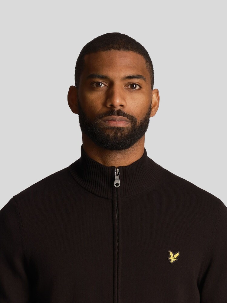 Lyle & Scott Black 100% Cotton Full Zip Jumper - Image 4 of 4