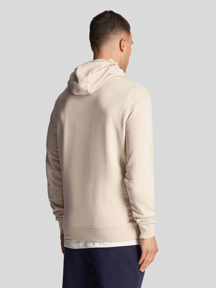 Lyle & Scott Cream 100% Cotton Pullover Hoodie - Image 2 of 5