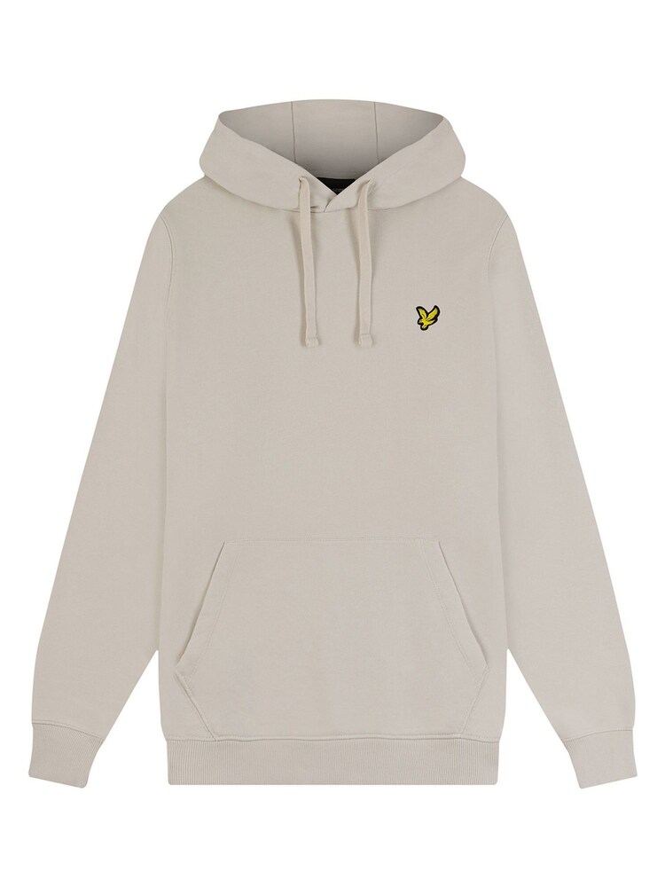 Lyle & Scott Cream 100% Cotton Pullover Hoodie - Image 5 of 5