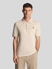 Lyle & Scott Cream Slub Polo Shirt - Image 1 of 5