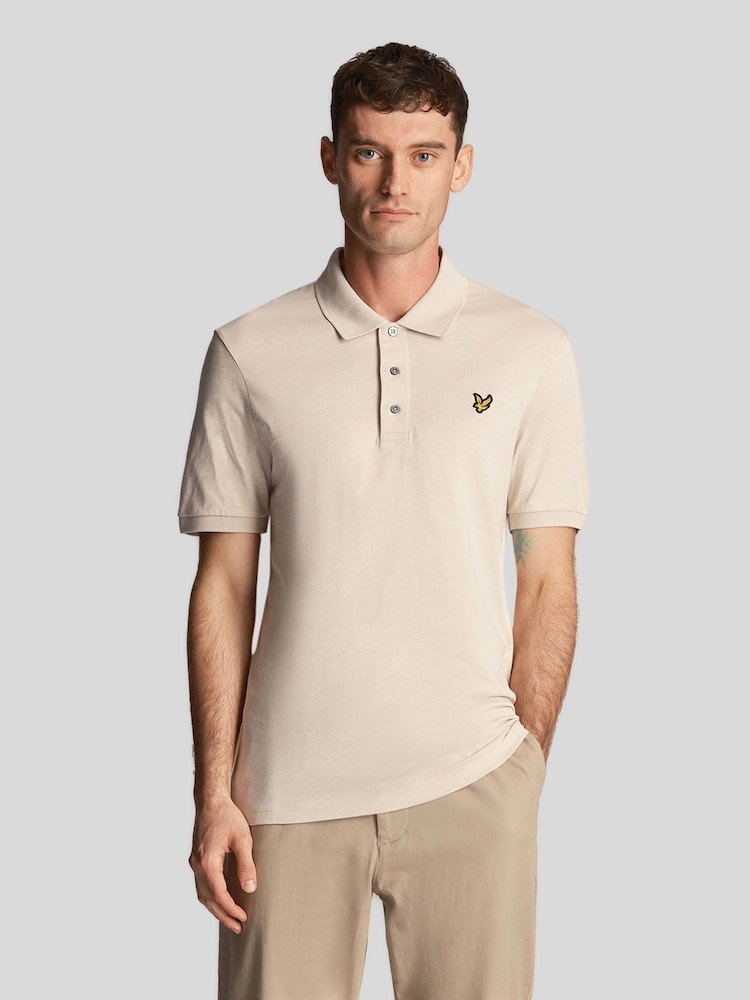 Lyle & Scott Cream Slub Polo Shirt - Image 1 of 5