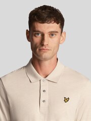 Lyle & Scott Cream Slub Polo Shirt - Image 4 of 5