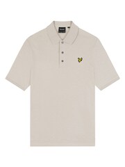 Lyle & Scott Cream Slub Polo Shirt - Image 5 of 5