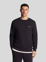 Lyle & Scott Charcoal Black Crew Neck Cotton Sweatshirt - Image 1 of 4