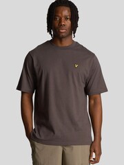 Lyle & Scott Grey Oversized 100% Cotton T-Shirt - Image 1 of 5