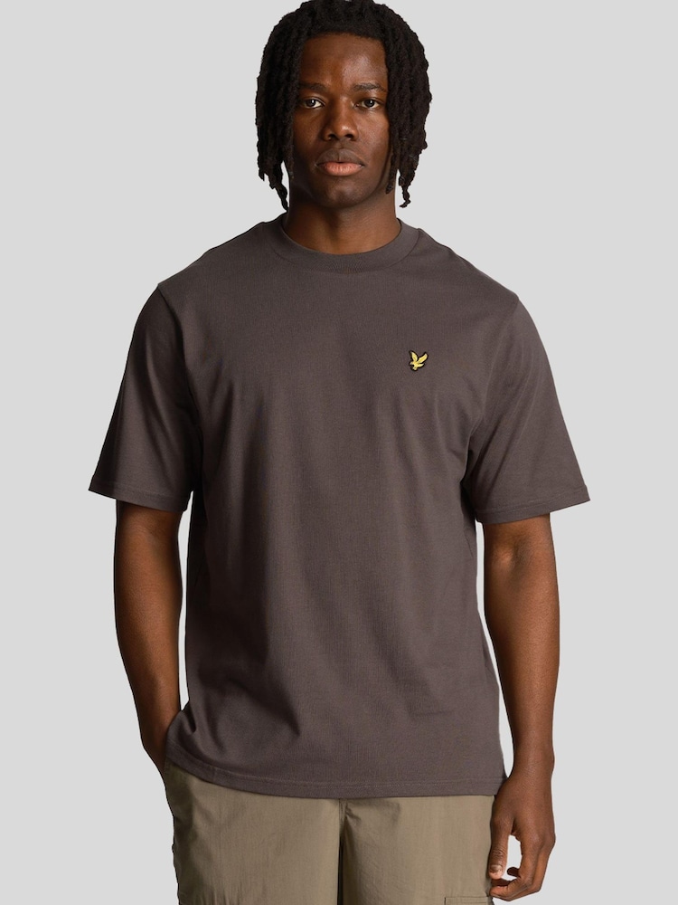 Lyle & Scott Grey Oversized 100% Cotton T-Shirt - Image 1 of 5