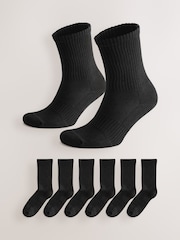 Black Essential Sports Socks 6 Pack - Image 1 of 8