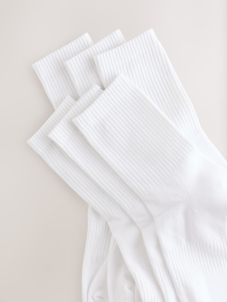 White Essential Sports Socks 6 Pack - Image 4 of 5