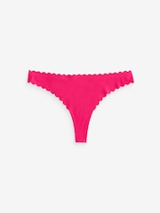 Pink Thong No VPL Scallop Edge Knickers - Image 5 of 5