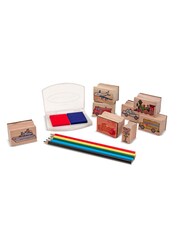 Melissa & Doug Natural Vehicle Stamp Set - Image 4 of 8