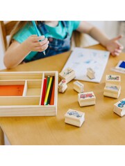 Melissa & Doug Natural Vehicle Stamp Set - Image 7 of 8