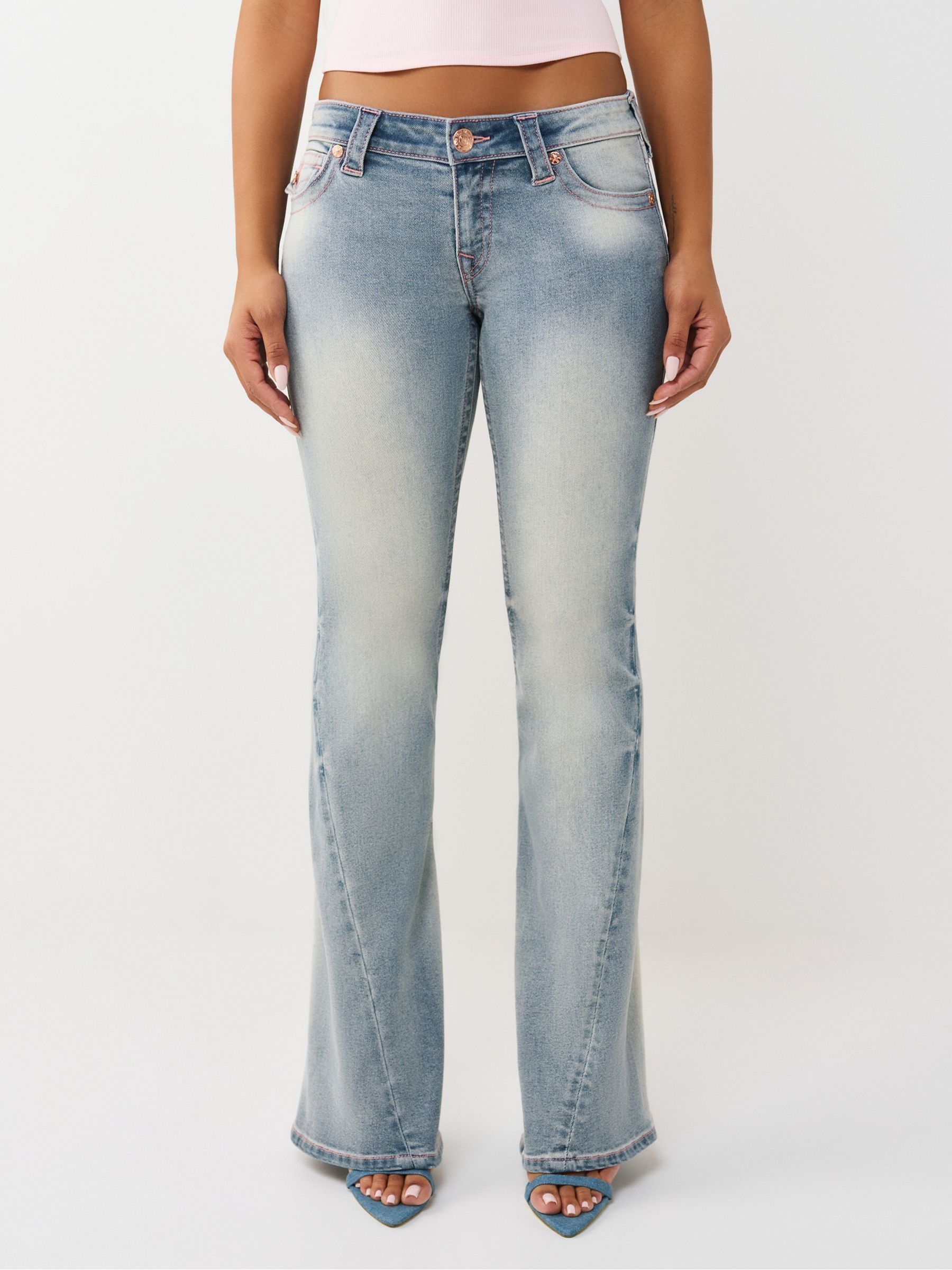 Comprar Azul - Calça jeans flare Joey de cintura low da True