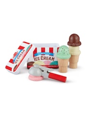 Melissa & Doug Natural Scoop And Stack Ice Cream Cone Playset - Image 1 of 9