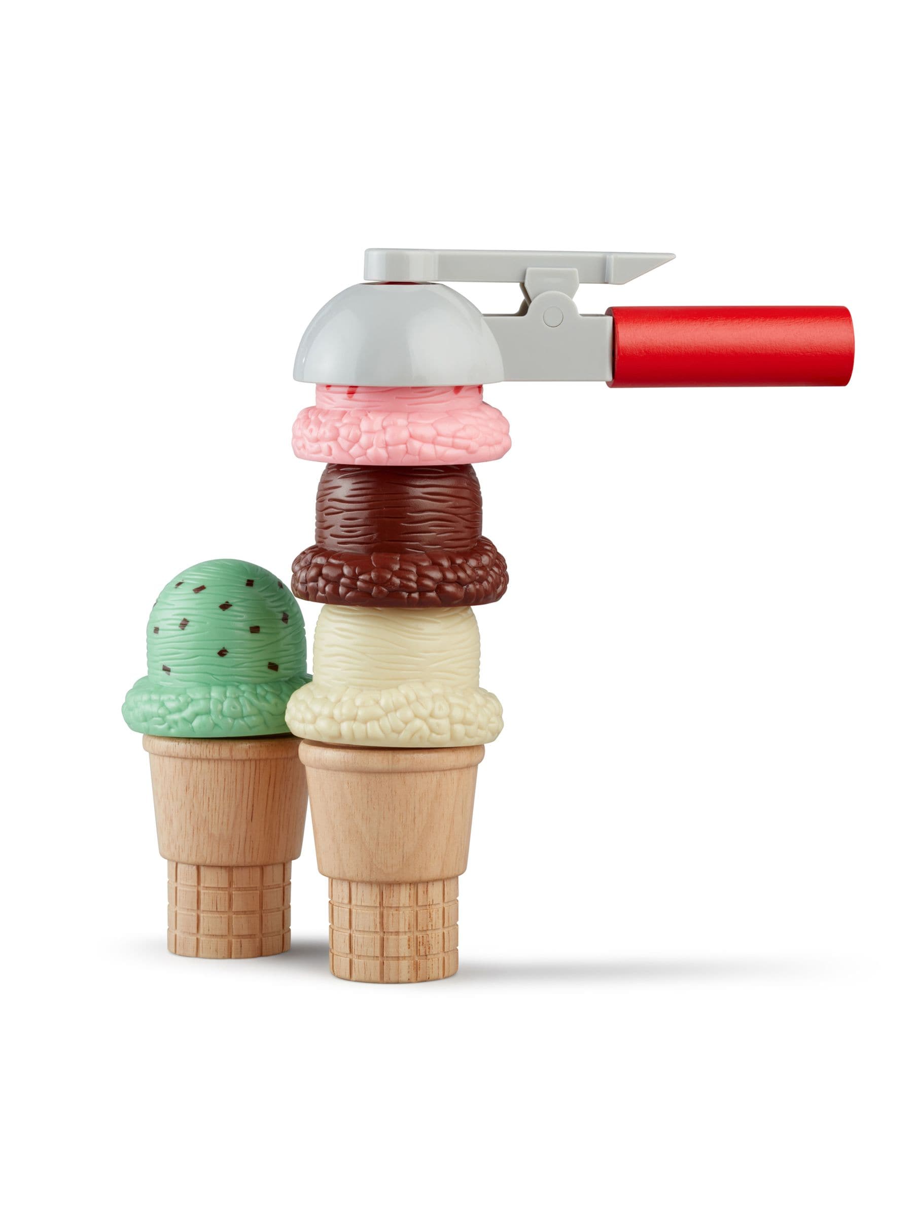 Buy Melissa Doug Natural Scoop And Stack Ice Cream Cone Playset from the Next UK online shop